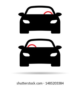 Left And Right Hand Drive Vehicle. Isolated Car Icon. Web Image Of Transportation.