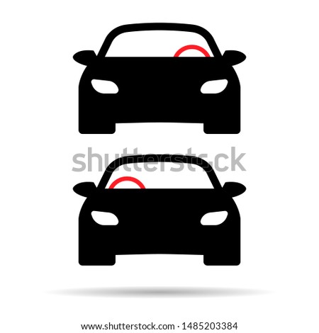 Left and right hand drive vehicle. Isolated car icon. Web image of transportation.