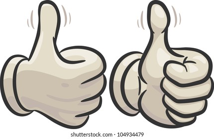 left and right hand with raised thumbs up, showing a sign of a very very good