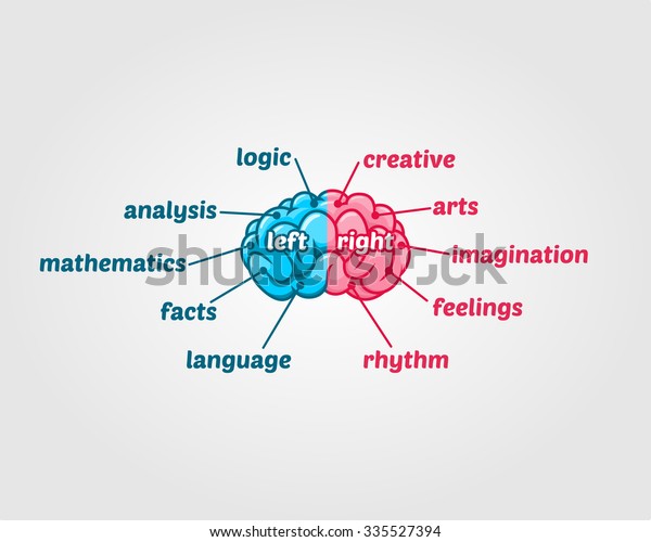 Left and Right\
Human Brain Vector\
Illustration