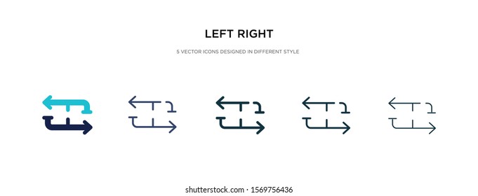 left right icon in different style vector illustration. two colored and black left right vector icons designed in filled, outline, line and stroke style can be used for web, mobile, ui