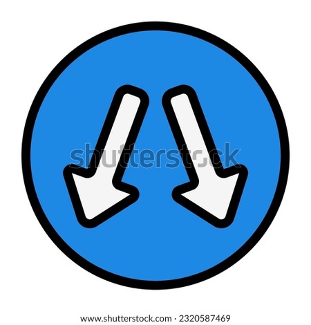 Left right icon in filled line style, use for website mobile app presentation