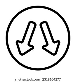 Left right icon in line style, use for website mobile app presentation
