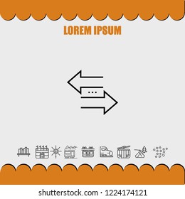 left right icon vector