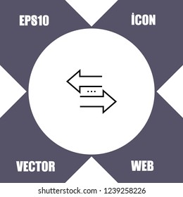 left right icon vector