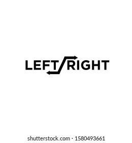 left right logo icon design