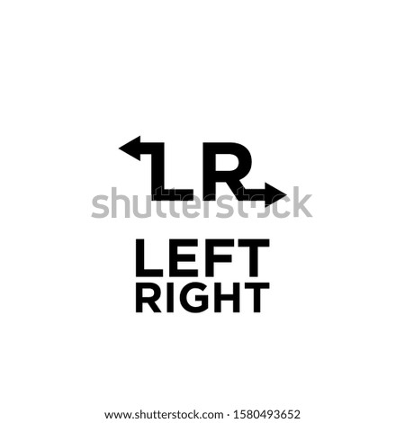 left right logo icon design