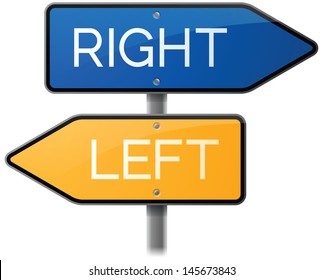 Left Or Right Road Sign