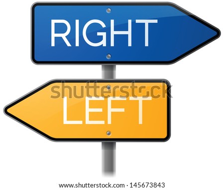Left or Right Road Sign