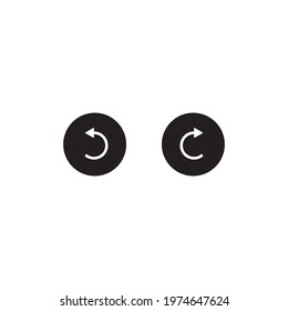 Left and Right Rotate Button Icon Vector. Counterclockwise and Clockwise Symbol Illustration