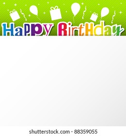 Left and right side signs - Happy Birthday. Vector illustration.