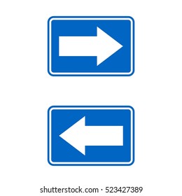 Left or Right Sign Vector Logo Template Illustration Design. Vector EPS 10.
