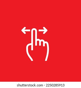 Iconos de gestos deslizantes izquierdo y derecho, plantillas de recursos gráficos, ilustraciones vectoriales.