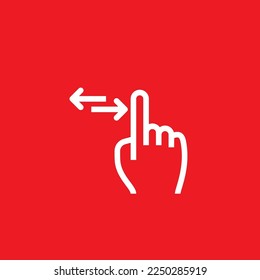 Left and right sliding gesture icons, graphics resource templates, vector illustrations.