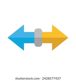 Left Right Vector Flat Icon Design
