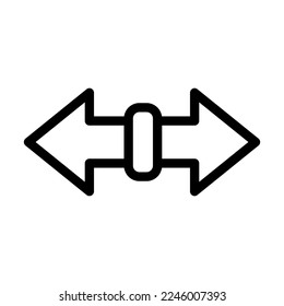 Left Right Vector Line Icon Design