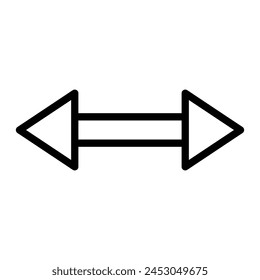 Left Right Vector Line Icon Design