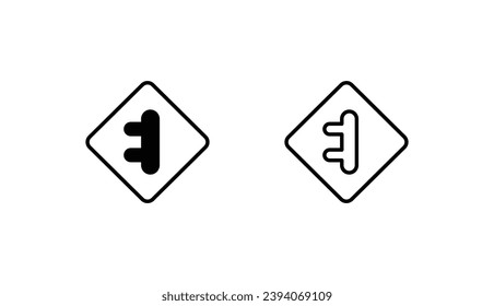 Left Road Right icon design with white background stock illustration