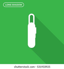 Left side of lock icon illustration isolated vector sign symbol