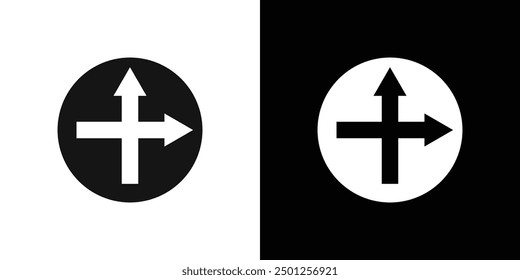 Left side road icon Symbol mark in filled style