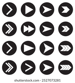 Left side slide arrow icon vector set.  Left side swipe arrow icon vector set . left arrow, arrow vector. 