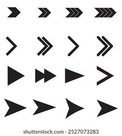 Left side slide arrow icon vector set.  Left side swipe arrow icon vector set . left arrow, arrow vector. 