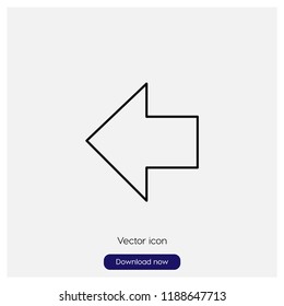 Left sign icon in trendy flat style isolated on grey background, modern symbol vector illustration for web