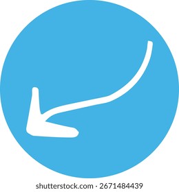 Left single vector icon illustration