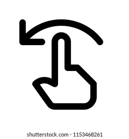 left swipe gesture