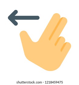 Left swipe with two fingers