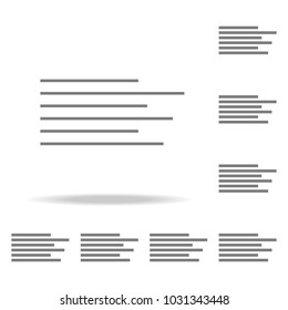 Left text alignment icon illustration symbol. Elements in multi colored icons for mobile concept and web apps. Icons for website design and development, app development on white background