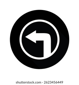 «Left Turn Arrow Icon - Symbol of Directional Change»