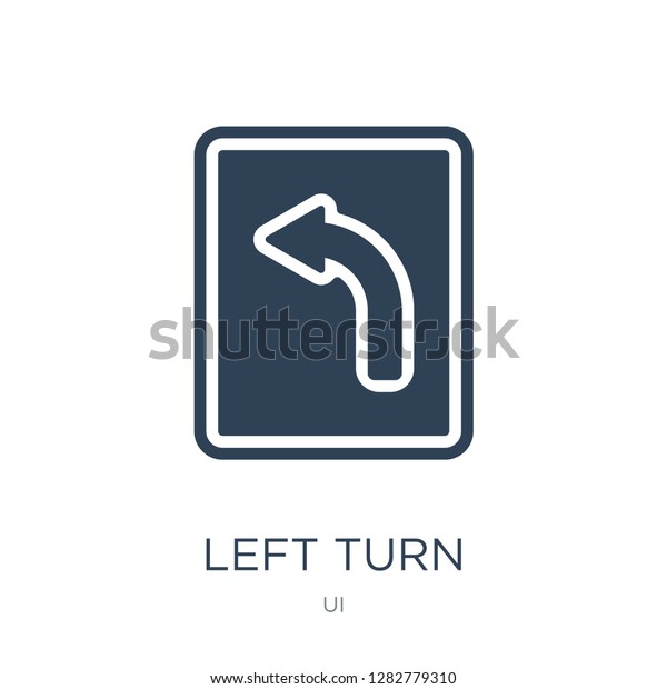 left\
turn icon vector on white background, left turn trendy filled icons\
from UI collection, left turn vector\
illustration
