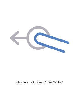 left vector color line icon 