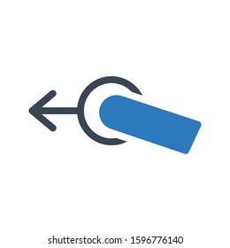 left vector glyph color icon 