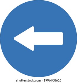 left vector glyph color icon