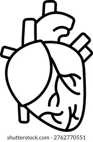 Left Ventricle Illustration vector Icon Design