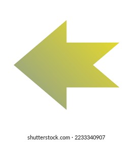 Left Way Arrow Icon Gradient Vector