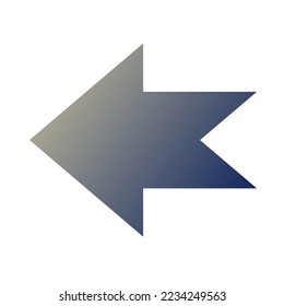 Left Way Arrow Icon Gradient Vector