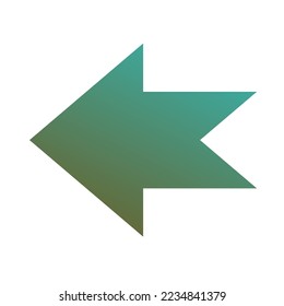 Left Way Arrow Icon Gradient Vector