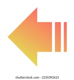 Left Way Arrow Icon Gradient