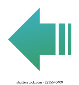 Left Way Arrow Icon Gradient