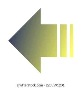Left Way Arrow Icon Gradient