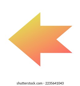 Left Way Arrow Icon Gradient Vector