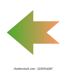 Left Way Arrow Icon Gradient Vector