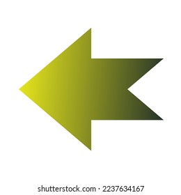 Left Way Arrow Icon Gradient Vector