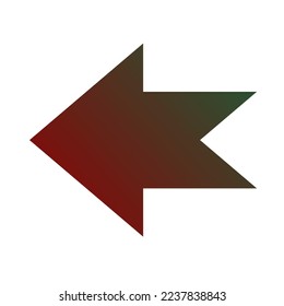 Left Way Arrow Icon Gradient Vector
