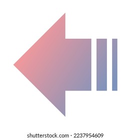 Gradiente de icono de flecha de la izquierda