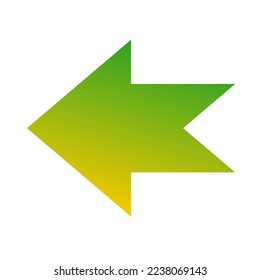 Vector de gradiente de icono de flecha izquierda