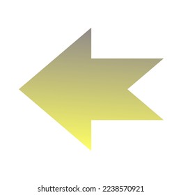 Left Way Arrow Icon Gradient Vector